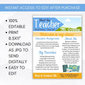 meet the teacher letter template